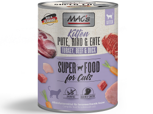Mac's Kittenvoer Blikjes 800g kalkoen, rundvlees & eend
